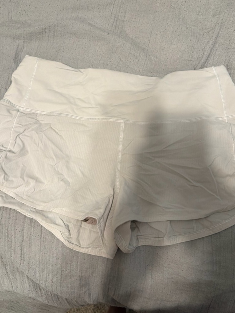 lululemon athletica Light Beige High-Rise Workout Shorts